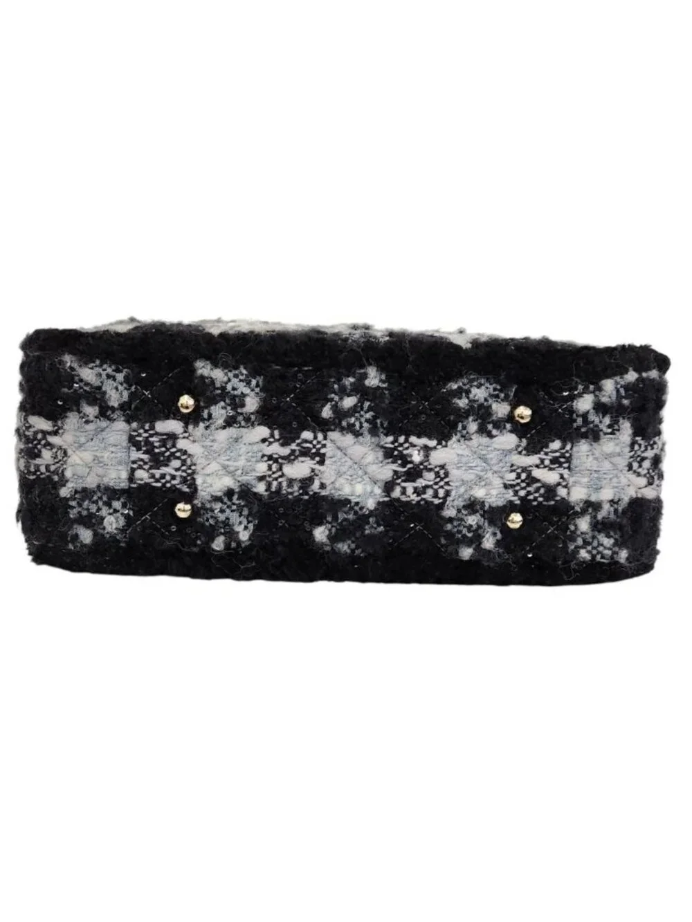 Chanel Coco Neige Collection Tweed Quilted Tote Black